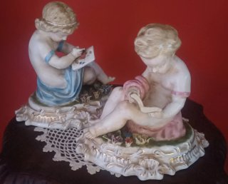 Statua Putti in Ceramica