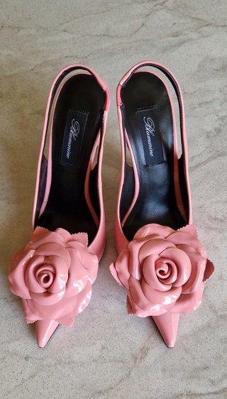 Scarpe Blumarine rosa con fiore Tg.36