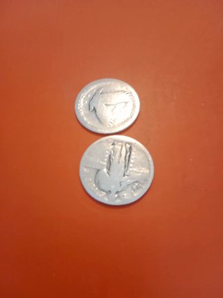Monedas americanas con desgaste plata