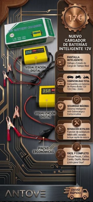Cargador Inteligente 12V Antove