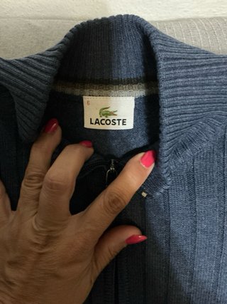 Chaqueta Lacoste acanalada azul Talla XL