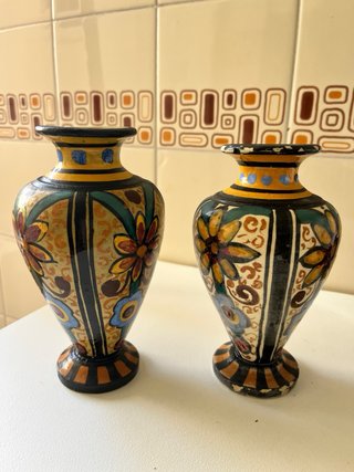 Jarrones Cerámica Artesanal Multicolor