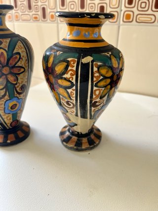 Jarrones Cerámica Artesanal Multicolor