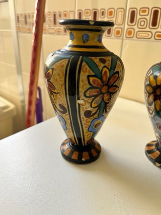 Jarrones Cerámica Artesanal Multicolor