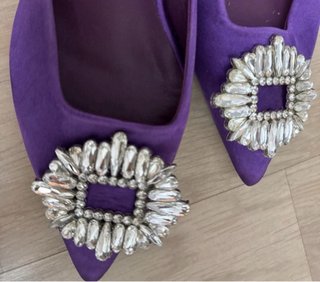 Zapatos de fiesta morados con pedrería Tacon 5 cm