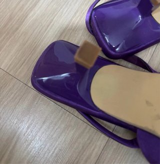 Zapatos de fiesta morados con pedrería Tacon 5 cm