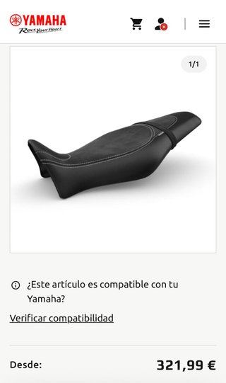 Asiento Confort Yamaha MT-09 V3. Negro