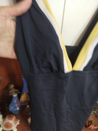 Costume intero donna blu e giallo Esprit