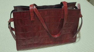 Bolso Adolfo Dominguez rojo efecto coco