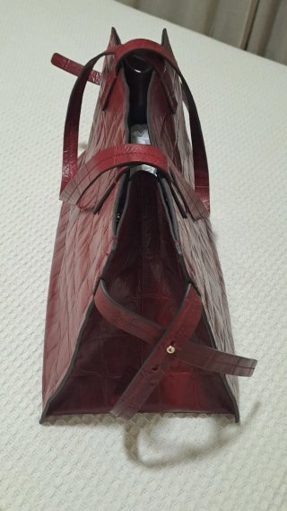 Bolso Adolfo Dominguez rojo efecto coco
