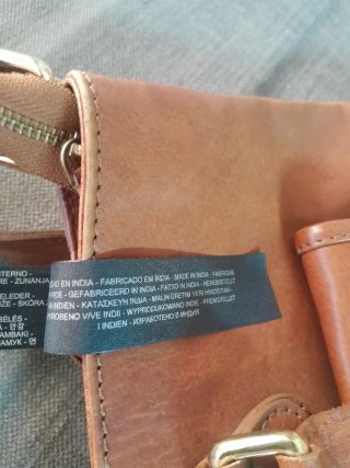 Bolso de cuero marrón mujer