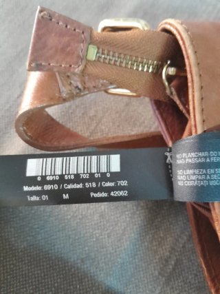 Bolso de cuero marrón mujer