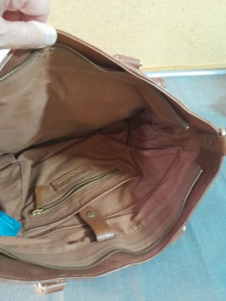 Bolso de cuero marrón mujer