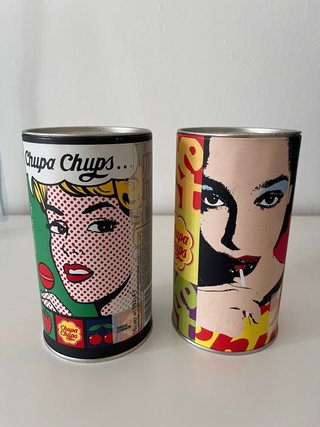 Coppia Scatole Latta Chupa Chups Pop Art