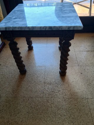 Mesa de centro mármol y madera