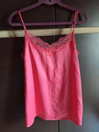 2 canotte Tezenis rosa/fucsia + nera pois bianchi