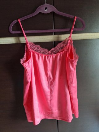 2 canotte Tezenis rosa/fucsia + nera pois bianchi