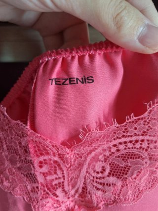 2 canotte Tezenis rosa/fucsia + nera pois bianchi