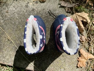 Botas de nieve para niña azul y rosa talla 27