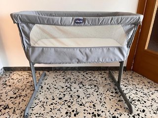 Cuna colecho Chicco gris