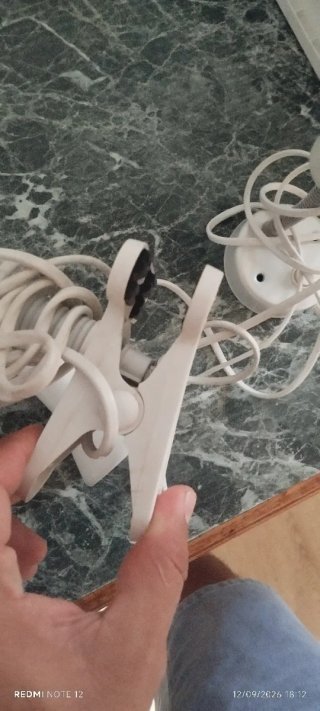 2 Lámparas de mesa blanca