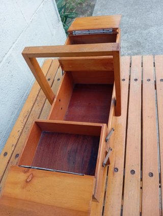 Cestello da cucito vintage in legno anni 50/60