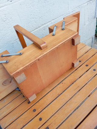 Cestello da cucito vintage in legno anni 50/60