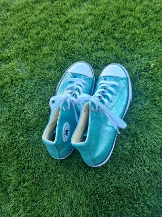 Converse brillantes azul turquesa