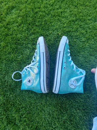 Converse brillantes azul turquesa