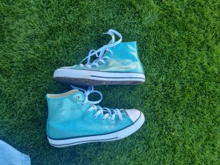Converse brillantes azul turquesa