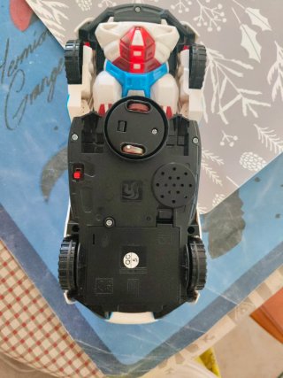 Coche de juguete transformable blanco