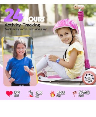 Reloj Inteligente YOUSOKU Niños Niñas Morado Blanc
