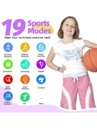 Reloj Inteligente YOUSOKU Niños Niñas Morado Blanc