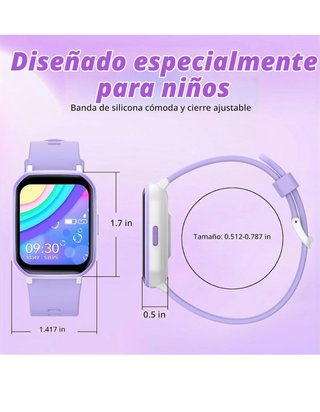 Reloj Inteligente YOUSOKU Niños Niñas Morado Blanc