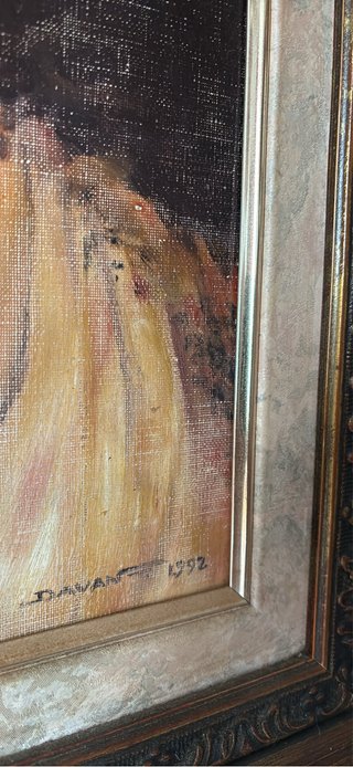 Obra original pintor Davan. Retrato mujer