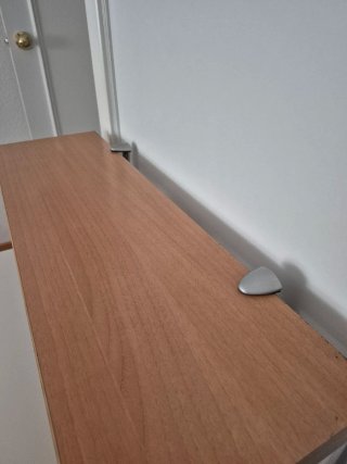 Estante madera 80cm y 2 soportes clip