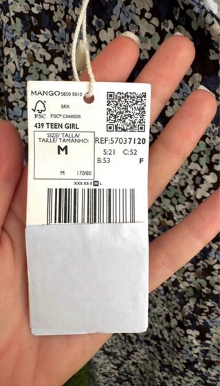 Vestido corto floral Mango Teen