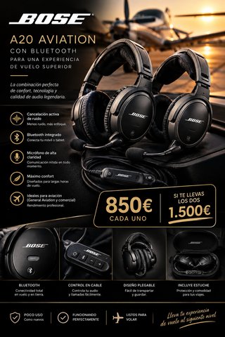 Bose A20 Aviation Bluetooth Casi Nuevos