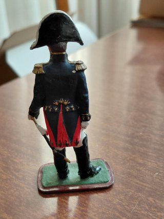 Figura militar plomo oficial artillería francés