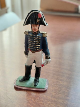 Figura militar plomo oficial artillería francés