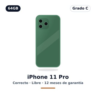 iPhone 11 Pro 64GB Verde · Grado C · Libre