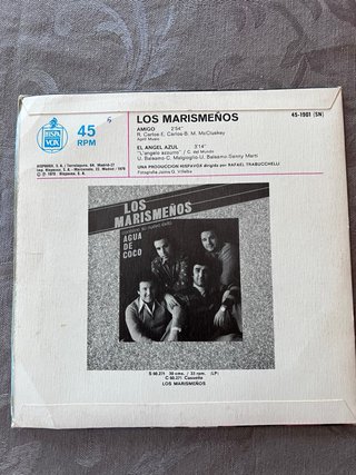Lote 6 Vinilos Single Miguel Bosé, Marismeños