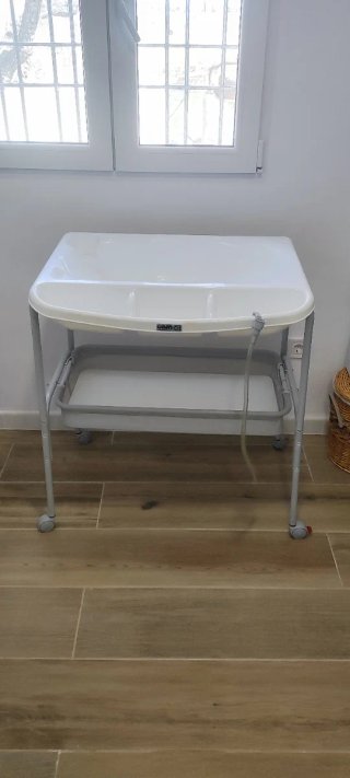Bañera cambiador bebé con estampado de osito