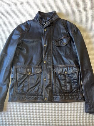 Cazadora Piel Marrón Massimo Dutti XL