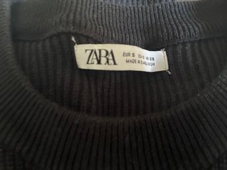 Jersey Zara Negro Algodón Talla S