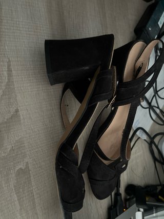 Sandalias de tacón negras talla 41