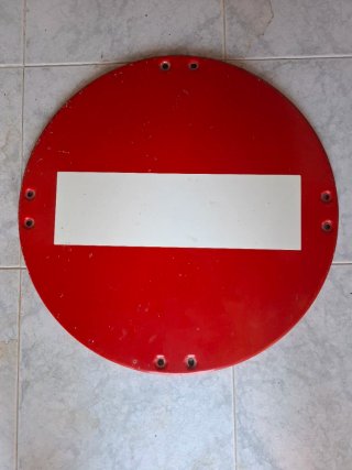 Señal Dirección Prohibida Roja