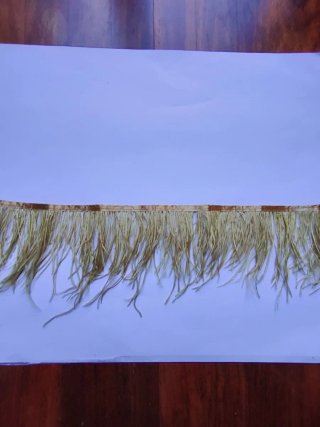 Tira de plumas de avestruz