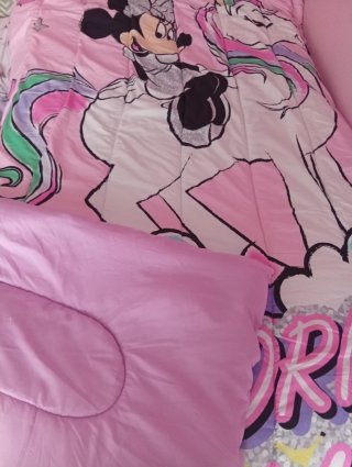 2 Edredones Minnie y Unicornio Rosa