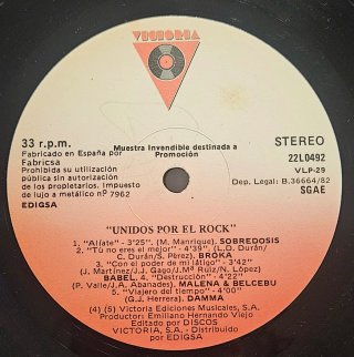 Vinilo Unidos Por El Rock Vol. 1